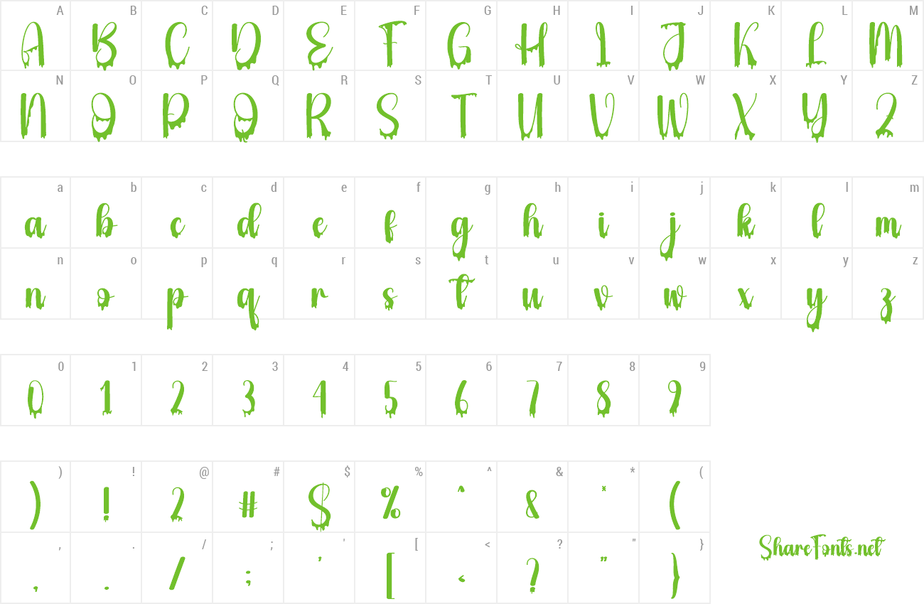 Font Winter Ghost preview